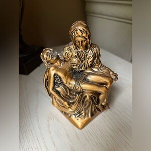 Pieta Life Symbols Hand Painted Casket Ornament.